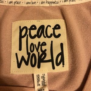 1X Peace Love World pink sweatshirt